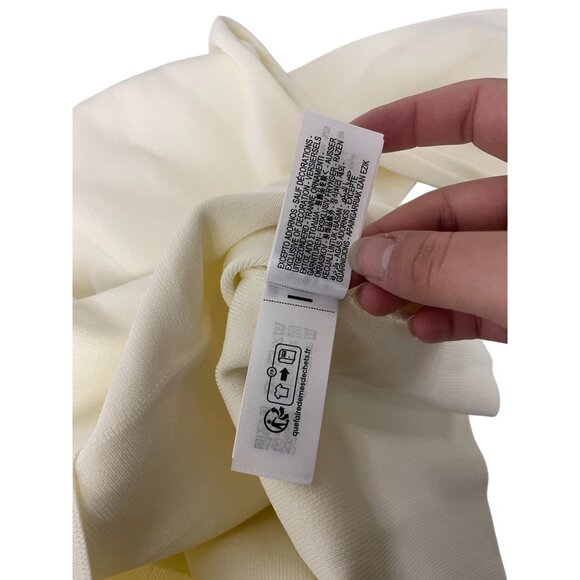 Zara Women Short Knitted Dress Medium M White Bow 3/4 Sleeves 2142/201 NWT - Picture 11 of 15